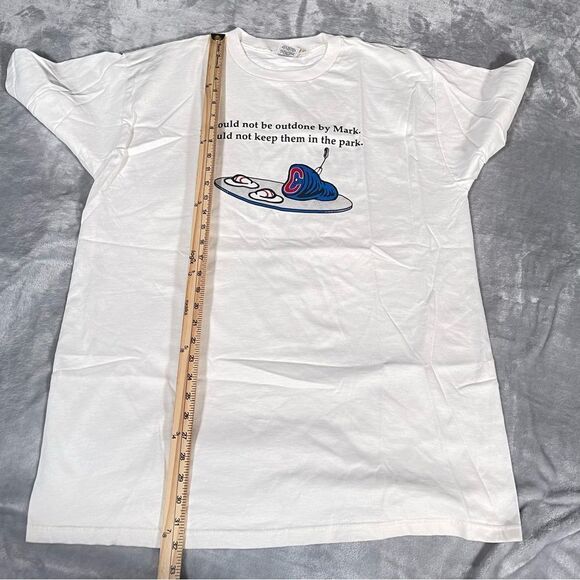 Vintage Chicago Cubs Sammy Sosa T Shirt Mens XL Dr Seuss Parody Y2K White - Picture 8 of 8